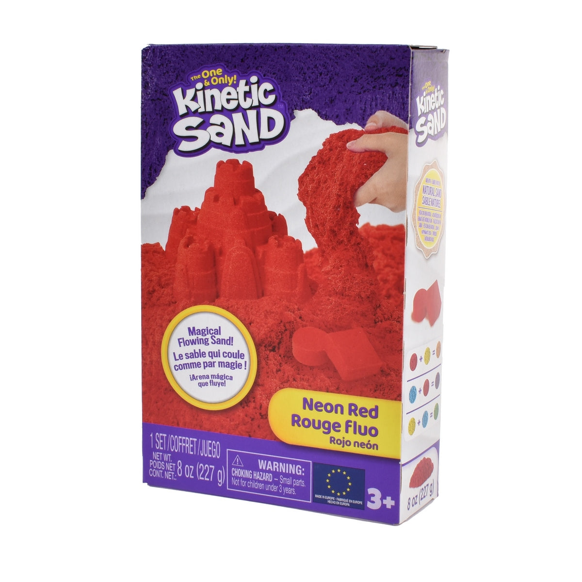 Arena Magica Neon 227 Gramos Kinetic Sand - Rojo Neon